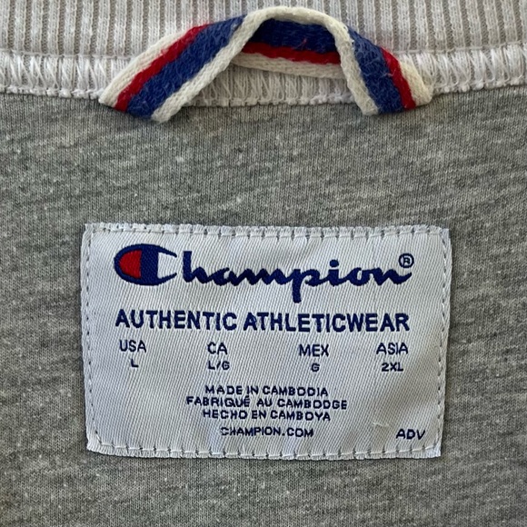 Champion Sweater Men’s L Large White Sweatshirt Pullover Athleisure - Picture 4 of 6